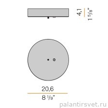 Panzeri XM03301.511.0002 CANOPY белое основание (чаша потолочная)